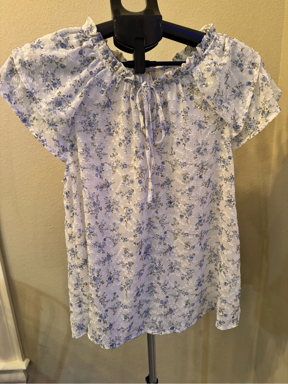 By the River Women's White Off-Shoulder Floral Peasant Blouse